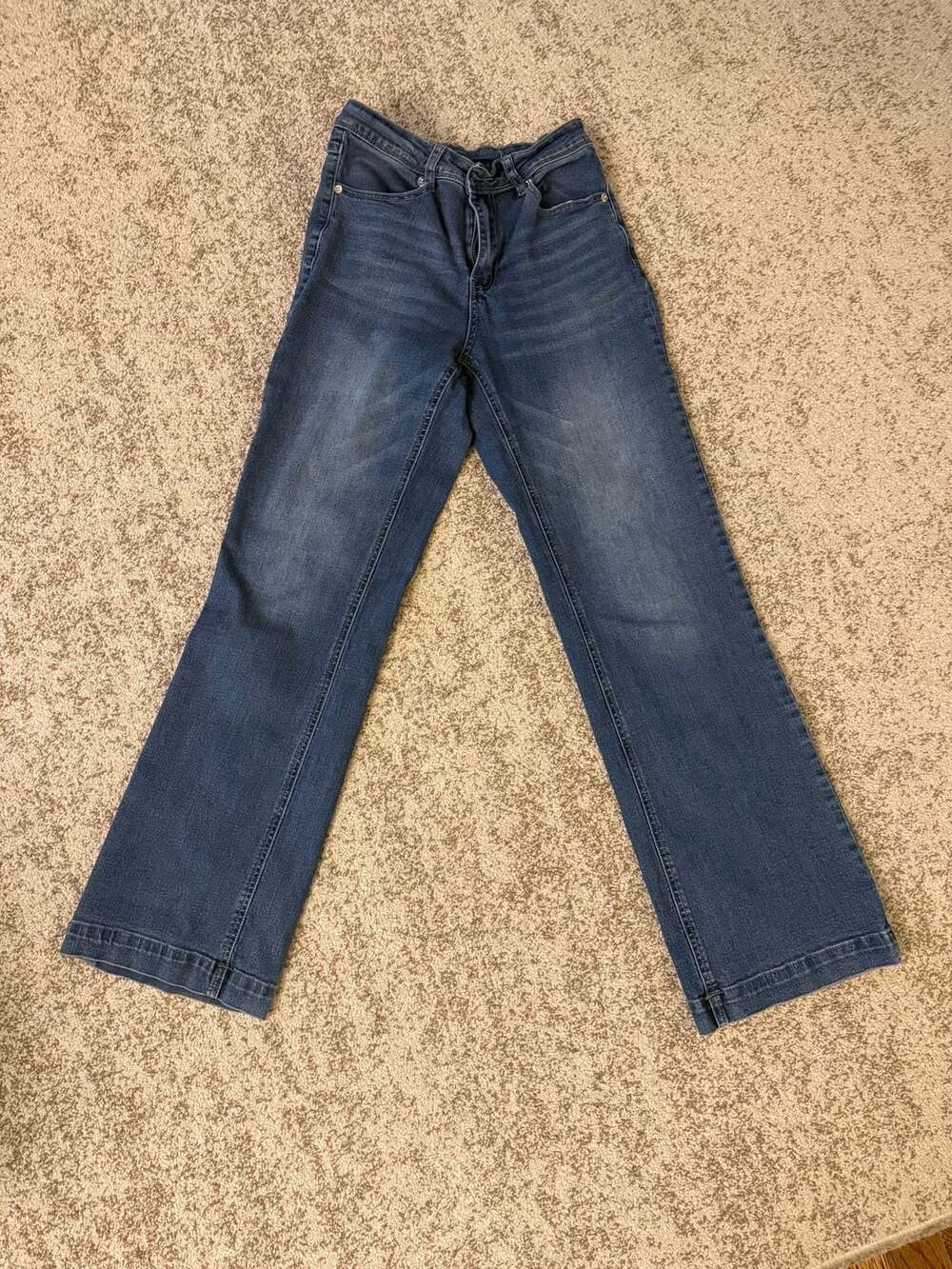 GRAPENT Flare Jeans for Women High Rise Wide Leg Baggy Stretchy Denim Pants